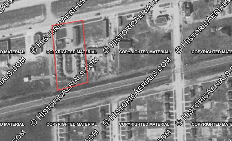Travel Log Motel (Trav-A-Log Motel) - 1951 Aerial (newer photo)